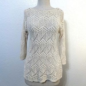 JEANNE PIERRE Tops - 3 FOR $20 * Jeanne Pierre off white crochet top JEANNE PIERRE Tops - 3 FOR $20 * Jeanne Pierre off white crochet top